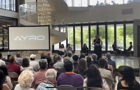AYRO CEO Tom Wittenschlaeger speaks to The University of Texas at Austin students
