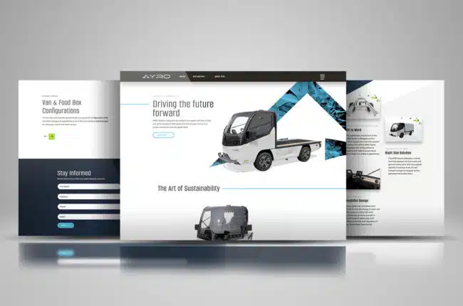 AYRO receives w3 award for new website mockup